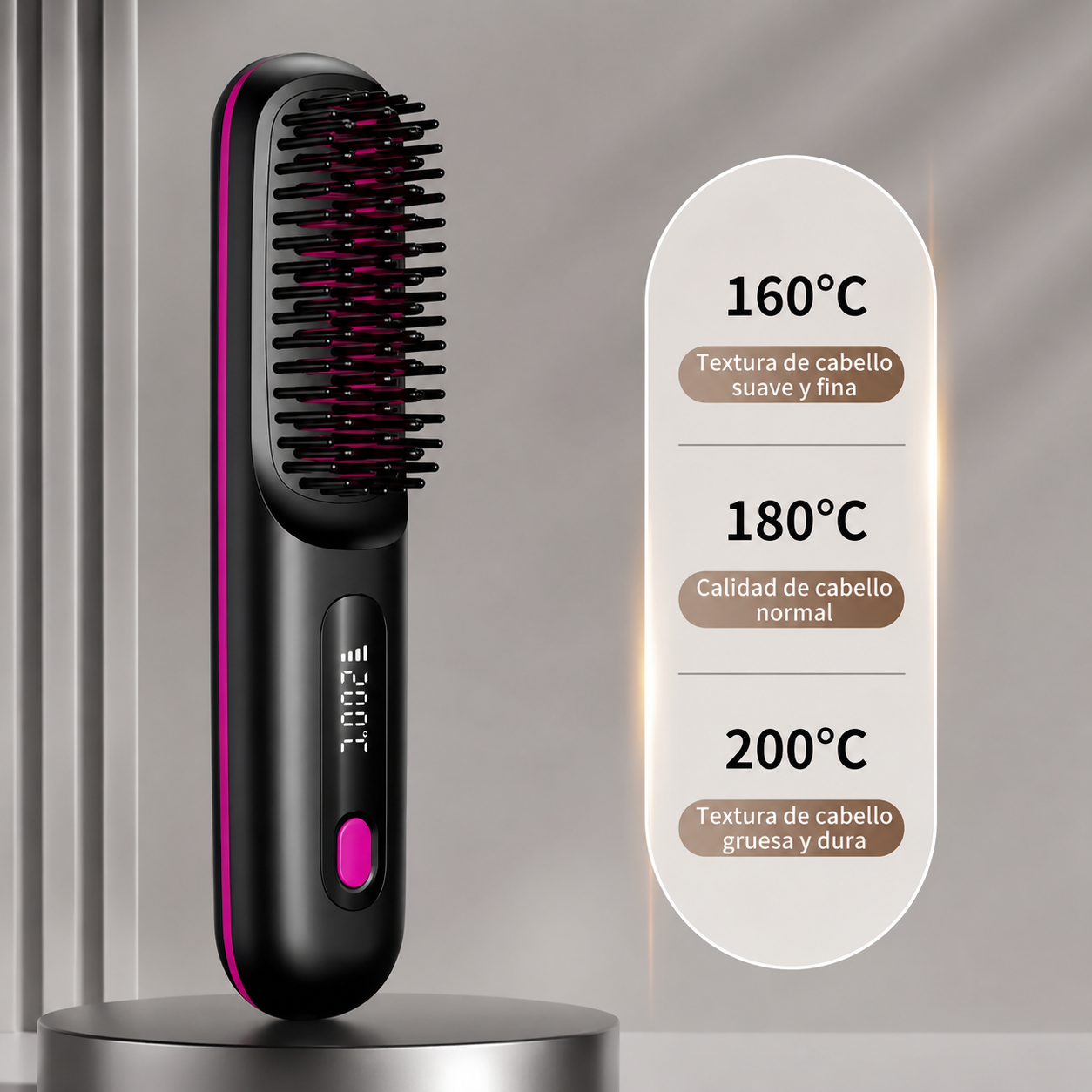 Peine alisador de pelo portátil