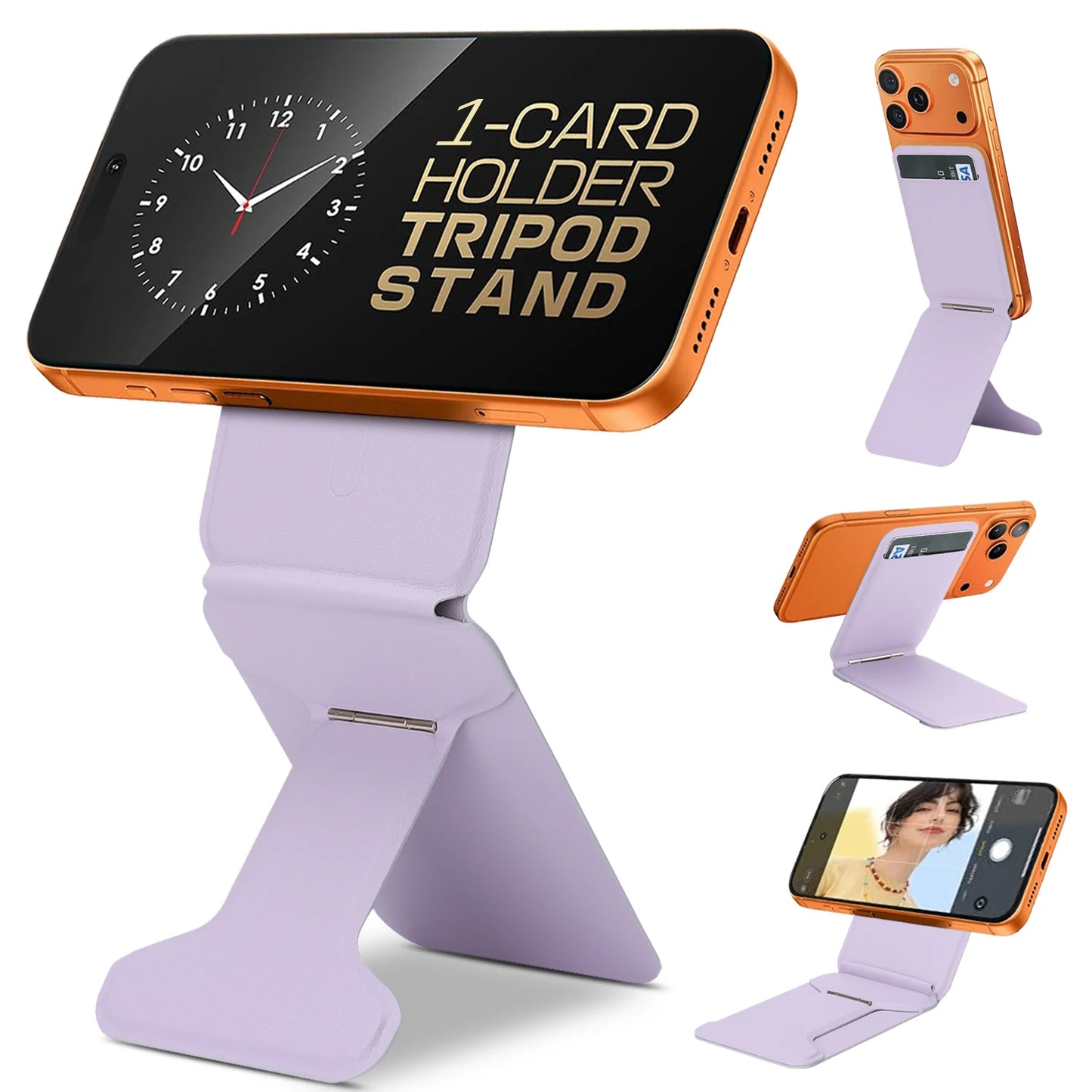 Magnetic Tripod Phone Stand Credit Card Holder for Iphone 17 16 15 14 13 Pro Max Air Adjustable Stand for Mag-Safe S26 S25 Ultra