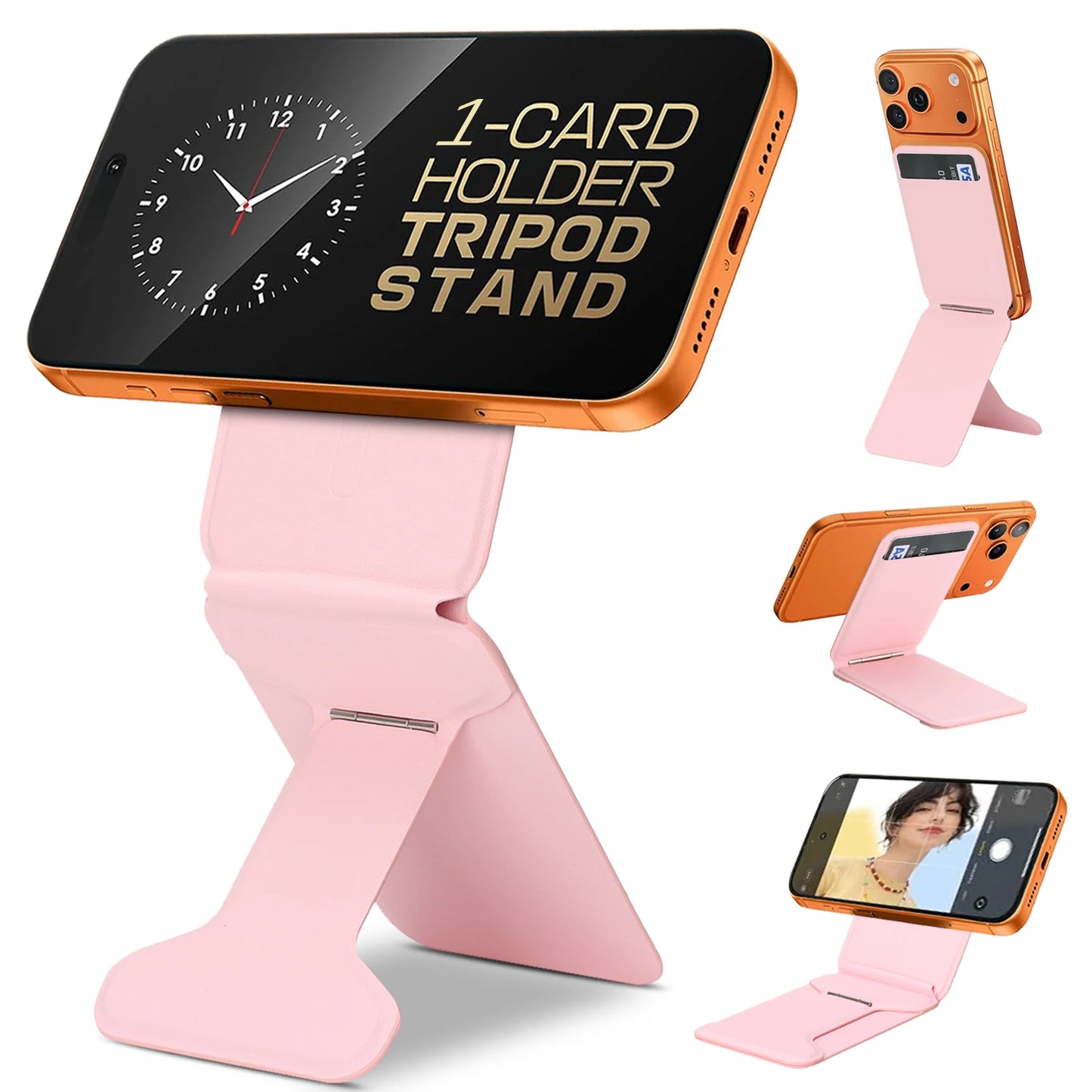 Magnetic Tripod Phone Stand Credit Card Holder for Iphone 17 16 15 14 13 Pro Max Air Adjustable Stand for Mag-Safe S26 S25 Ultra
