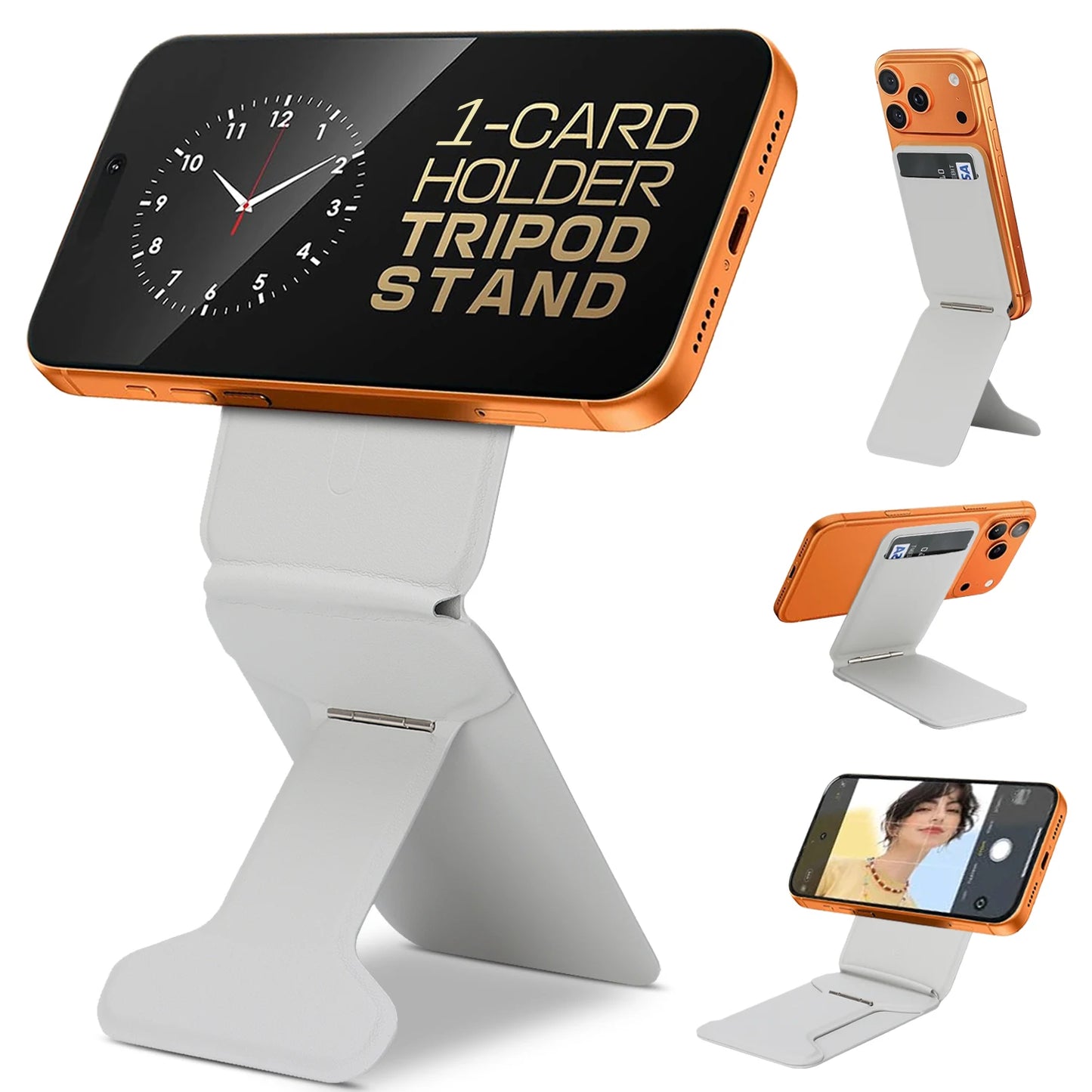 Magnetic Tripod Phone Stand Credit Card Holder for Iphone 17 16 15 14 13 Pro Max Air Adjustable Stand for Mag-Safe S26 S25 Ultra