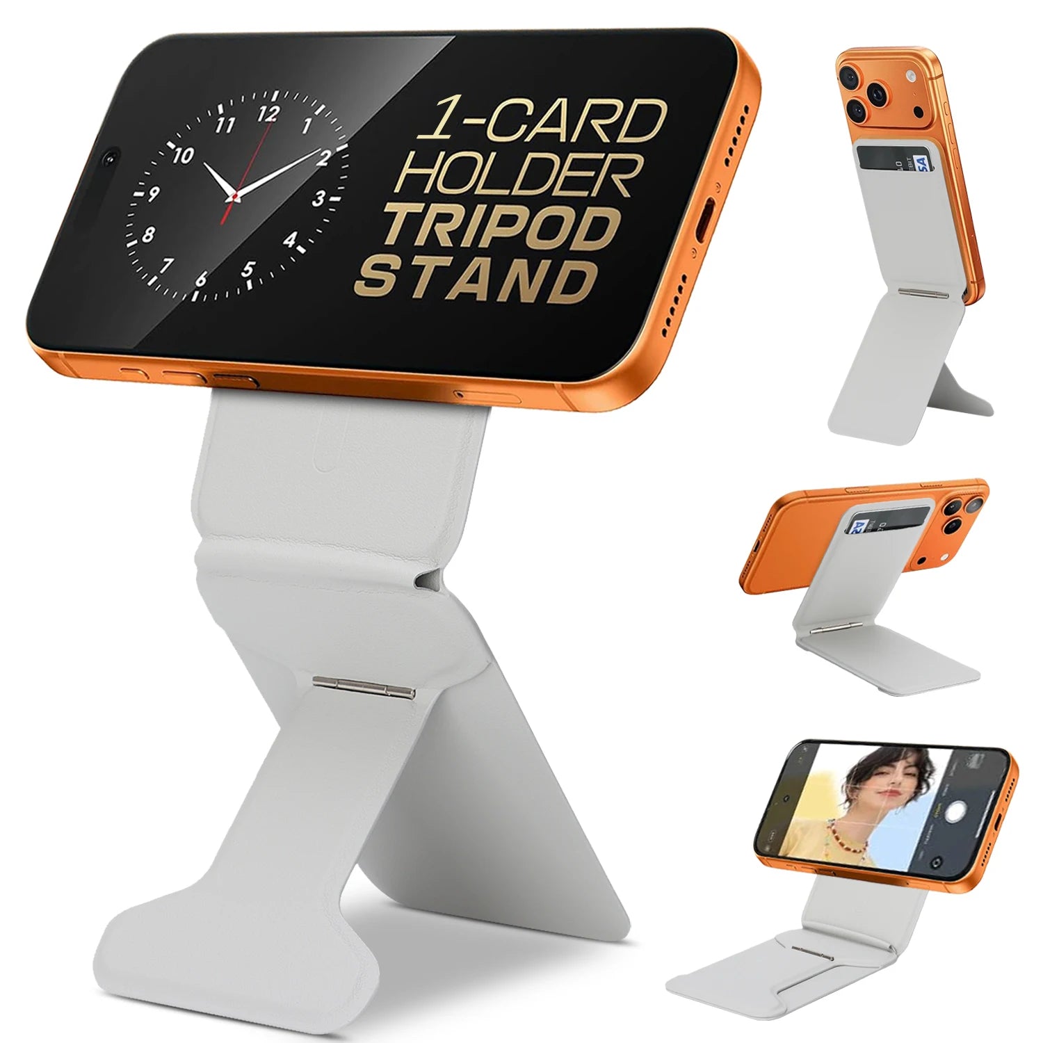 Magnetic Tripod Phone Stand Credit Card Holder for Iphone 17 16 15 14 13 Pro Max Air Adjustable Stand for Mag-Safe S26 S25 Ultra